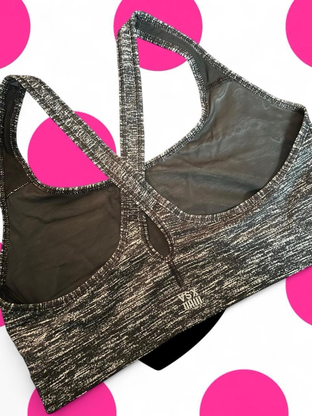2015 Victorias Secret Sport VSX Heather Grey Racerback Sports Bra • SIZE - M